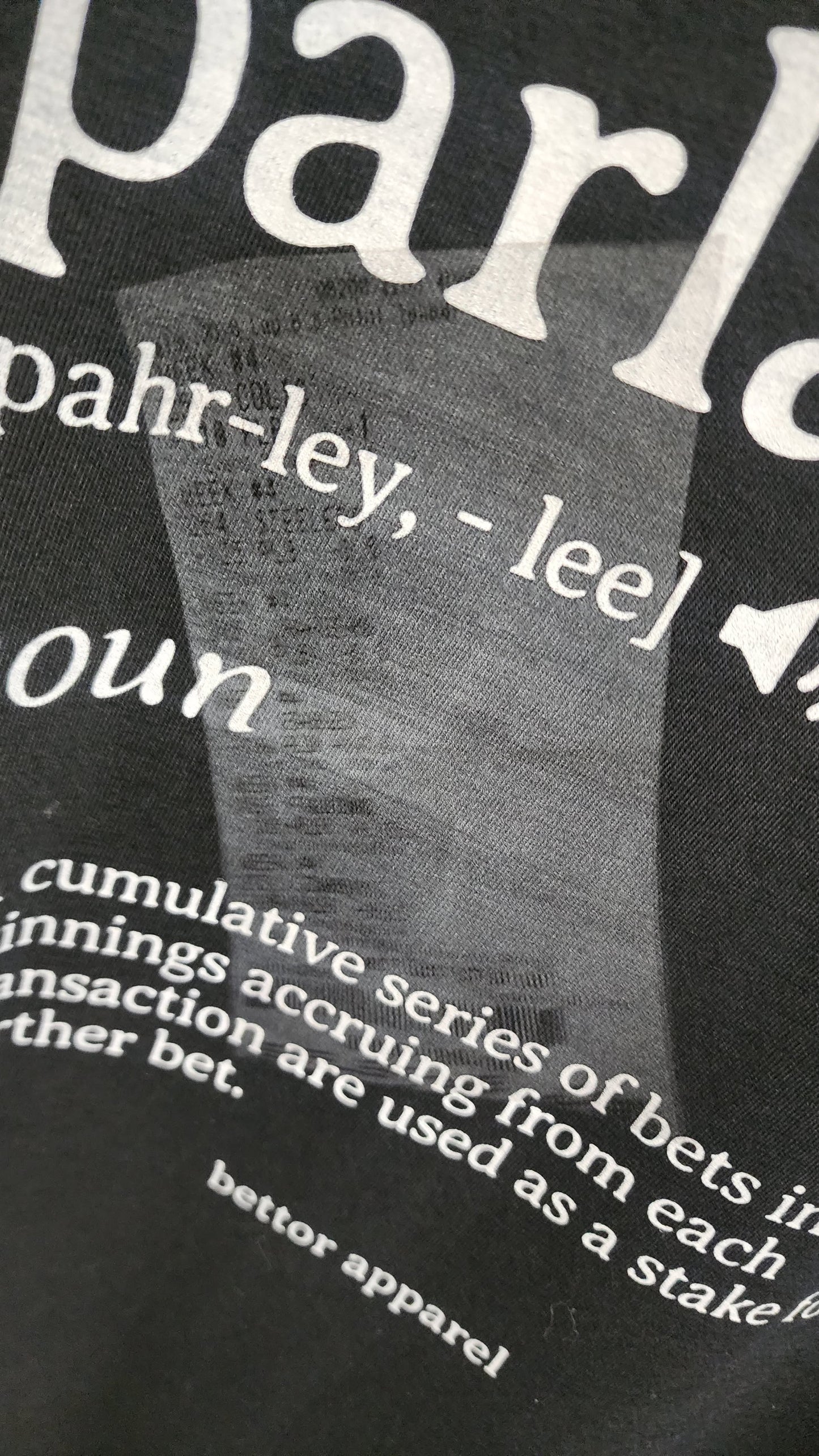 Parlay Definition T-Shirt - Bettor Apparel