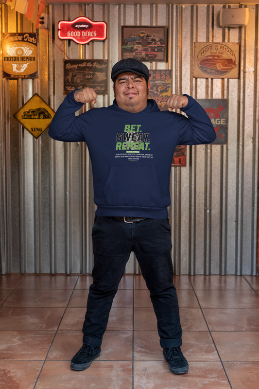 Bet. Sweat. Repeat. Green Edition Hoodie - Bettor Apparel