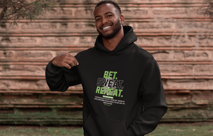 Bet. Sweat. Repeat. Green Edition Hoodie - Bettor Apparel